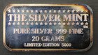 Chief Osceola Seminole Tribe The Silver Mint 20 Grams 999 Fine Silver Art Bar