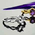 925 Sterling Silver Ring Blank     5x7 Mm Oval Prong Setting With Decorative Side