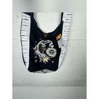 Rising International Kantha Bag Boho Black Embroidered Sun   Moon Crossbody Bag