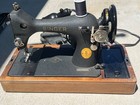 Vintage Singer Sewing Machine Aj606240 W wooden Case  tested   Works 