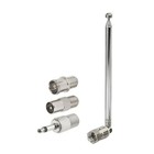 F Type Telescopic Aerial Antenna 75 Ohm With Tv   3 5 Adapter Bose Wave Radio Fm
