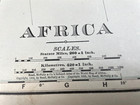 1906 Map Africa 28x 20 5  Colored  Many Country Name Changes