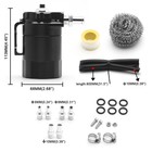 Oil Catch Can Kit Reservoir Baffled Tank With Breather Filter Universal Aluminum