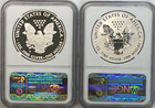 2012 S American Silver Eagle Proof And Reverse Proof Set Ngc Pf 70