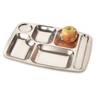 Military Style Stainless Steel Mess Trays  4 Pack