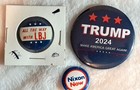 Us Political Campaign Election Pins   Buttons Lot Of 10 Some Vintage Trump