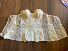 Vintage 1940s Pinup Corset Lady Marlene Bra Boning Hook   Eye Garter Loops 34