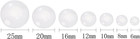 7 Sizes 6mm 8mm 10mm 12mm 16mm 20mm 25mm Clear Round Glass Cabochons Dome Tiles