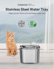Cat Water Fountain Stainless Steel 74oz 2 2l Automatic Pet Dog Water Fountain   