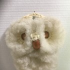 Vintage Macrame Small 13    White Owl Wall Hanging Hand Made