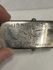 Vintage Vietnam War Era Military Us Navy Theater Belt Buckle Hand Etched Named