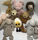 Jellycat Plush Lot Of 9 Bunny Rattle Egg Pig Hedgehog Horse Monkey Babyjellycats