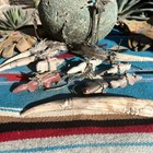 8    Wide Zuni Turquoise Encrusted Fetish Bowl By Edna Leki - Native American