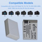 Lp-e8 Battery 2-pack And Dual Charger For Canon Eos Rebel T3i T2i T4i T5i  Eo   