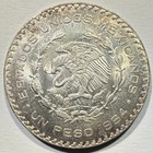 1964 Mexico Peso 10  Silver Uncirculated Nice Luster Solid Type Coin