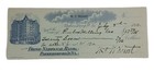 1912 Bank Check  The First National Bank  Parkersburg  W  Va - W t  Wiant
