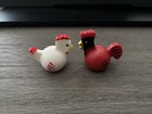 Vtg Fisher Price Little People Family Farm Barn   915 Red Rooster  white Chicken