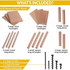 Maluvrian Arts And Craft Kit For Kids Extra Foam Wood Kit 18 Pieces Of Craft