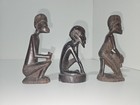 3 Vintage African Statue Hand Carved Wooden Tribal Figure 5 5 Wood African Art