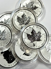 2016 Canada  5 Reverse Proof 1 Oz Silver Maple Leaf - Monkey Privy In Capsule 