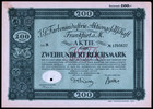 1926 Ig Farben  of Zyklon B Infamy  First Year 2 Piece Stock Certificate Set Vg 