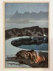 Hiroshi Yoshida 20th C  Japanese Woodblock Print Camping At Washiba 1926