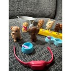 Barbie Pet Lot 16  Puppies Cat Bunny Accessories Food Bowls Tub Carrier Mattel