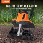 Vevor 10 Amp Electric Tiller Corded Electric Tiller cultivator 14  W X 3 94  D