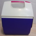 Vintage 90s Igloo S cool Mate Mini Lunch Box Personal Cooler Purple Pink White 