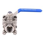 Ball Valve 3 4 Inch Npt Threaded - Stainless Steel 304 Female 3 Piece Full Port