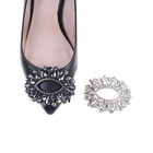 1pc Rhinestone Metal Shoe Clips Women Bridal Shoes Buckle Decor Accessories-ul