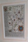 Ant Road Map Copper Engraved Hand Coloured 1720 Owen bowen Thetford To Kings Lyn