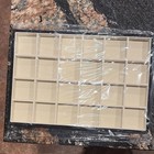 Beige Jewelry Display Tray With 24 Compartments