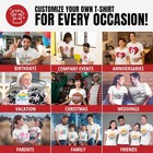 Custom T-shirt Upload Your Photo Text Logo Personalized Short Sleeve Tee Gift