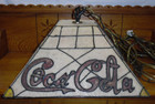 Vintage Coca-cola Faux Stained Glass Hanging Lamp