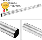 3  Custom Mandrel Straight Exhaust Pipe 48  Long Made Of High Quality Stainless