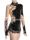 Figure Skating Dress Women s  Girls  Ice Skating Dress Black Handmade