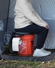 Portable Toilet With Cushion  Rotatable Lid  Camping Seat For 5 Gal Bucket