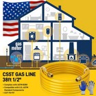 38ft 1 2  Csst Gas Line 1 2in Natural Flexible Gas Line With 2 Male Adapter Fit