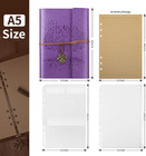 Pu Leather Journal Notebook  Refillable Travel Vintage Writing Journals Diary  G