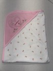 Carters Pink White Rosebud Sweeheart Fleece Baby Blanket Security Lovey