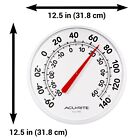 Acurite Indoor Outdoor Thermometer  12 5 In Wall Mount With Large Black Numbers