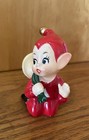     vintage Christmas Novelty Pixie Elf  Figurine Japan Carrying Bell