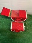 Vintage Retro Handwoven Wicker Watermelon Basket - Lined Picnic Gift Basket