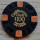  100 Las Vegas California Club Casino Chip - Uncirculated