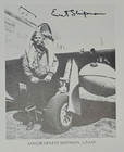 Ernest Shipman Signed 8x10 Bio Photo P-51 Fighter Ace 31fg 15af 7v Wwii Ss Pow