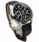 Seiko Spirit Sbtr021 Black Dial Leather Band Chronograph Men s Watch