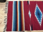 Nice Early Vintage Chimayo New Mexico Wool Weaving Table Runner Rug  40   x19   