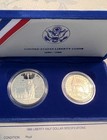 1986 S Proof Statue Of Liberty Commemorative Silver Dollar   Half Dollar Set