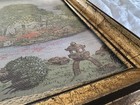 Framed Woven Silk Jacquard Oriental Wall Art Tapestry 11 X 13
